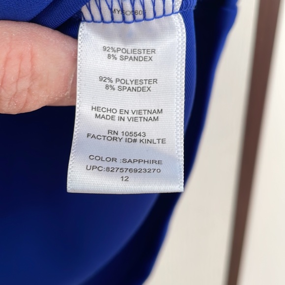 Milly for Design Nation Dress Size 12 Sapphire Never Worn - Picture 4 of 10